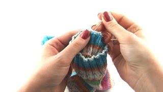 How to Knit Socks 9 Weaving in loose ends [upl. by Willy]