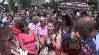 Anti war protest in Donetsk 0616 [upl. by Ainnat203]