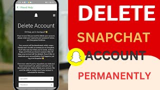 How to delete snapchat account permanently in 2024 [upl. by Nnainot]