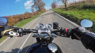 Triumph Speed Twin 1200 Onboard camera 4K SNAP Mounts Camera [upl. by Ibbetson]