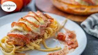 Hähnchen Tomate Mozzarella  mit leckerer TomatenSahne Soße [upl. by Ingold]