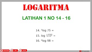 Latihan 1 Materi Logaritma No 14  16  Menentukan Nilai Logaritma dengan Variabel  Matematika SMA [upl. by Aihsad667]