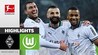 Unbeaten streak extended  Mgladbach  VfL Wolfsburg 40  Highlights  MD11 – Bundesliga 202324 [upl. by Frodi296]