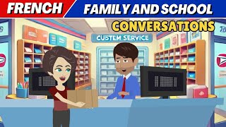 French Speaking Practice  School and Family Conversations [upl. by Odarbil]