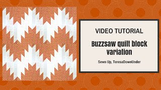 Buzz saw or delectable mountains quilting block tutorial [upl. by Assyral377]