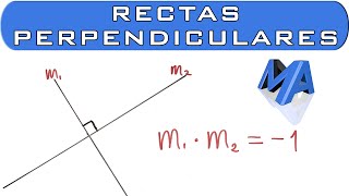 Rectas perpendiculares  Ecuación de la recta [upl. by Eladnwahs487]