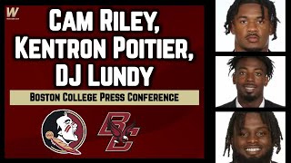 FSU Football LB Cam Riley WR Kentron Poitier LB DJ Lundy Recap Boston College Game  Warchant TV [upl. by Manoop]