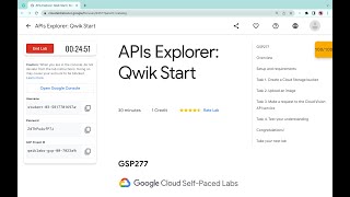 APIs Explorer Qwik Start  qwiklabs  GSP277  With Explanation🗣️  quicklab [upl. by Nauqe]