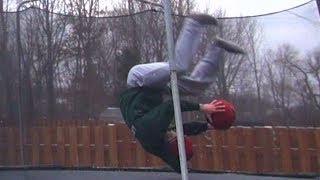 Unbelievable Trampoline Flip Trick Shot [upl. by Aglo]