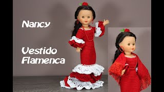 DIY Vestido flamenca para muñeca Nancy a ganchillo Parte 1 [upl. by Aryam371]