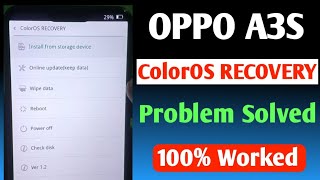 Oppo a3s coloros recovery problem solved  Coloros recovery oppo [upl. by Anerok]