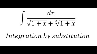 Calculus Help Integral ∫ dx√1x∛1x  Integration by substitution  Techniques [upl. by Capp]