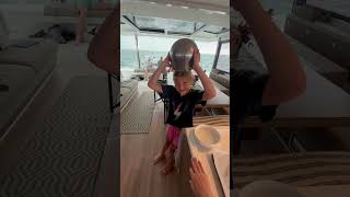 Private chef on a yacht life belowdeck privatechef sailing bahamas catamaran yacht [upl. by Lubin]