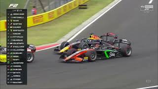 Enzo Fittipaldi overtake on Isack Hadjar F2 Hungarian GP 2024 [upl. by Arten]