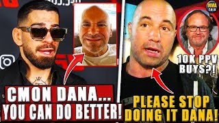 Ilia Topuria NOT HAPPY w Dana White after UFC 308 Joe Rogan CRITICIZES Dana Ngannou draws 10k PPV [upl. by Durman]