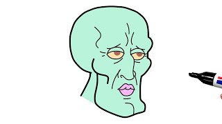 How to Draw Handsome Squidward from Spongebob Squarepants [upl. by Fauman]