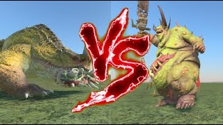 Toad Dragon VS Great Unclean One Total War Warhammer 3 [upl. by Rangel813]