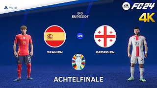 Spanien vs Georgien  EURO 2024 ACHTELFINALE  Komplettes Spiel  PS5™ 4K60 [upl. by Airegin]