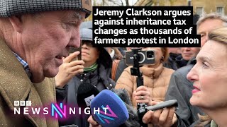 Jeremy Clarkson argues against inheritance tax changes as thousands of farmers protest in London [upl. by Subocaj722]