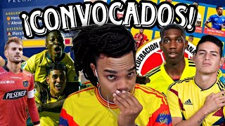 LOS CONVOCADOS DE ECUADOR 🇪🇨 COLOMBIA 🇨🇴 [upl. by Sarnoff]