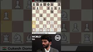 Gukesh Beat Ding Liren  Chess Opening chessbuzz chess chessgame [upl. by Nyladnarb]