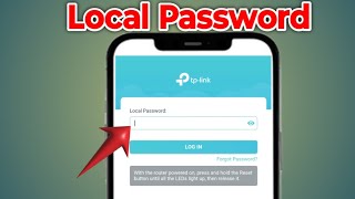 what is local password in tp link router  tp link local password  Tech Tube [upl. by Anigal426]