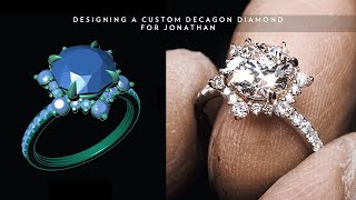 Designing a unique Decagon Snowflake ring for Jonathan [upl. by Cam]