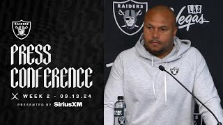 Coach Pierce on Final Prep for Ravens ‘All Hands on Deck’  Raiders  NFL [upl. by Ahsinan]