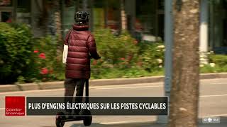 SOCIÉTÉ  Plus d’engins électriques sur les pistes cyclables  Téléjournal CB du 9 avril 2024 [upl. by Lean683]