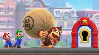 Mario vs Donkey Kong Switch – 2 Player CoOp Full Main Game Walkthrough 100 HD [upl. by Levy]