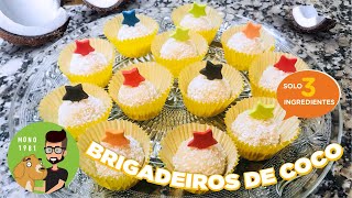 Brigadeiros de Coco  Dulce típico de Brasil con Leche Condensada  MONO 1981 [upl. by Chuch]