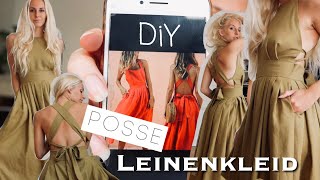 DIY Leinenkleid im POSSEStyle selber nähen Original 35745 [upl. by Ymmaj546]