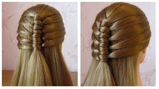 Tuto coiffure pour tous les jours pour lécole  travail ❀ Tresse simple et rapide [upl. by Alyaj]