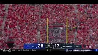 Ole Miss Kicker Caden Davis MISSES GameTying Field Goal vs Kentucky 2024 [upl. by Midis729]