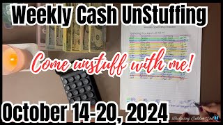 Weekly Cash UnStuffing  October 1420 2024  Come Unstuff with Me ♥️ cashbudgeter budgetlife [upl. by Brittany817]