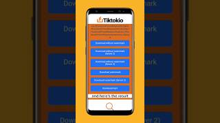 Tiktok Downloader  Tiktokio [upl. by Euqinna]