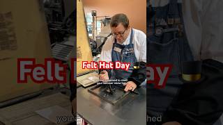 Jared letterpress prints a felt hat for Felt Hat Day September 15 [upl. by Jory]