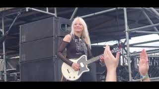 GIRLSCHOOL  Hells Heroes Fest 2024 Lawn at White Oak Music Hall in Houston Texas March 2024 [upl. by Don]