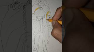 Mata brahmacharini drawingnavdurga drawingNavratri special drawingshorts [upl. by Betthezul]