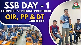 SSB DAY1 Complete Screening Procedure  OIR amp PPampDT Practice  NDA SSB Preparation  SSB Coaching [upl. by Aicilf225]