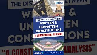 What is the Difference between Written and Unwritten Constitution  Indian Constitution Tap2Crack [upl. by Dalli462]