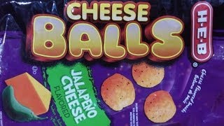 HEB Jalapeno Cheese Balls Snack Review [upl. by Dubois]