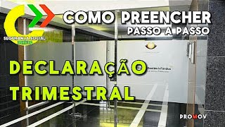 Como preencher Declaração Trimestral  Como registar a Declaração Trimestral 2024  Segurança social [upl. by Heidy]