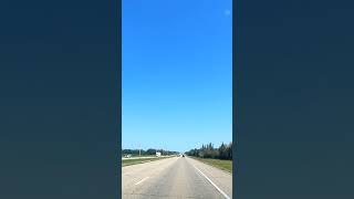 Driving  Wabamun Lake toward Edmonton Alberta Canada [upl. by Llenrrad]