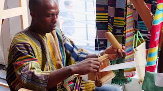 Smithsonian Folklife cultural festival 2018 Master weaver Chapuchi Bobbo Ahiagble [upl. by Ecissej262]