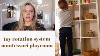 how to do a easy toy rotation system  MONTESSORI PLAYROOM  mini VLOG [upl. by Verna]