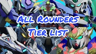 SD Gundam Battle Alliance All Rounders Tier List [upl. by Irej]