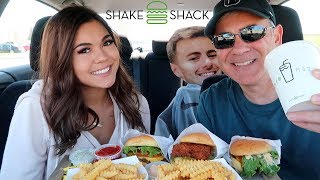 SHAKE SHACK MUKBANG  Steph Pappas [upl. by Morissa]