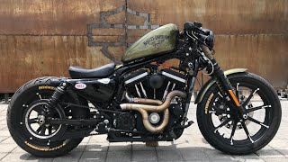 Harley Davidson Iron 883 kinetic quotthe coilquot exhaust pure sound [upl. by Whang114]