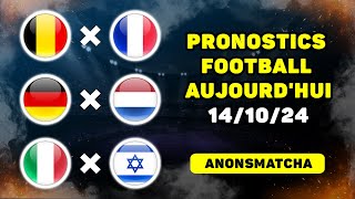 Pronostics et paris sur le foot aujourdhui Belgique  France Allemagne  PaysBas Italie  Israël [upl. by Yasnil]